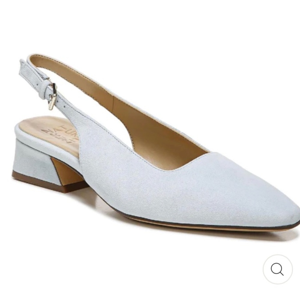Naturalizer Block Heel Slingback Lesley NIB Ocean Air Light Blue